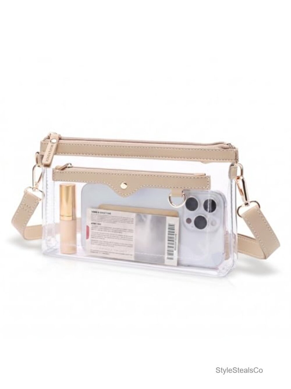 Clear Stadium Bag Small Crossbody Purse Women PVC Transparent